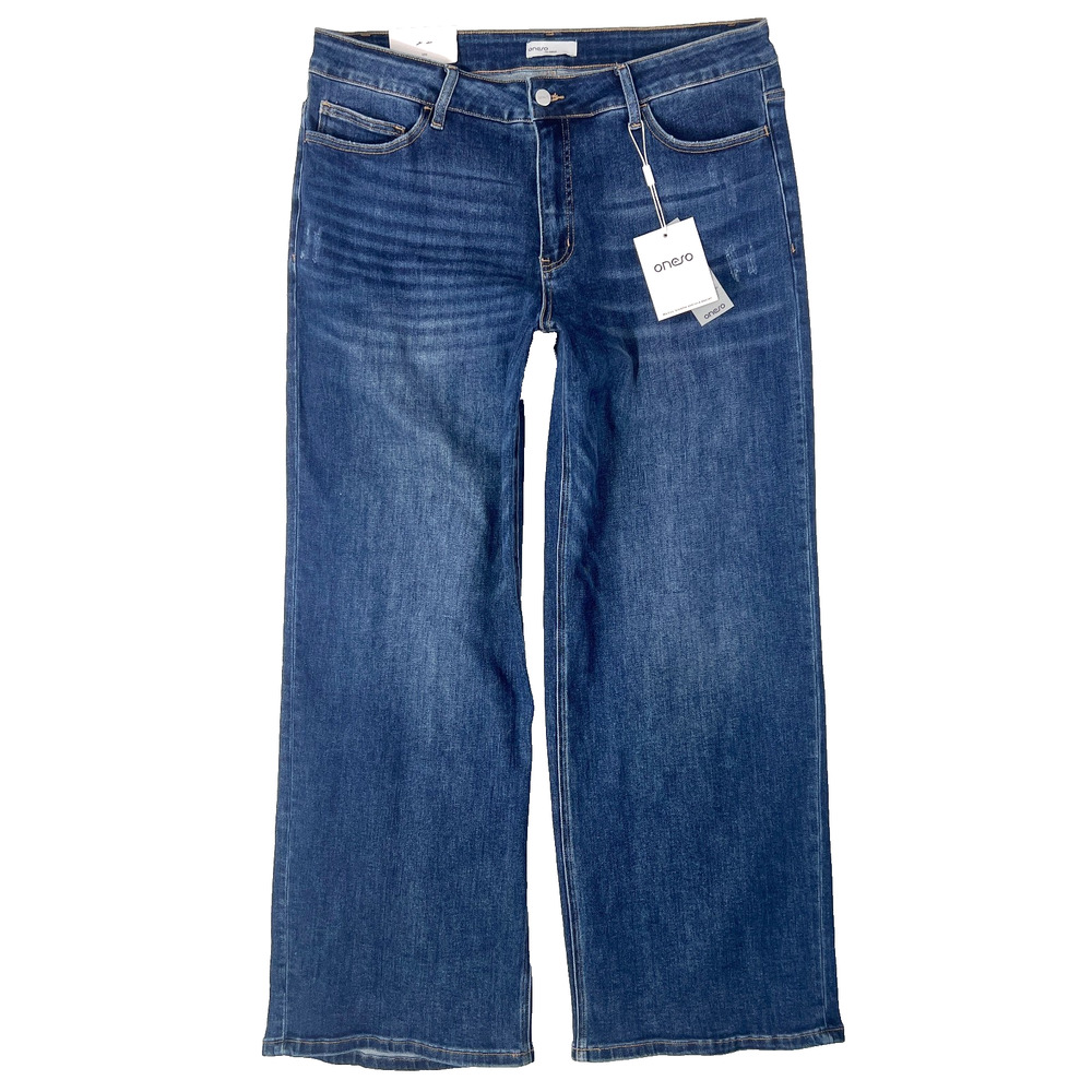ONESO Mid Rise Wide Leg Jeans 18W NWT Plus Size Curvy 18 W Stretch Y2K Baggy